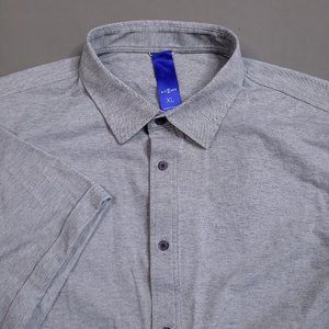 Kit And Ace Slim Fit City Tech Short Sleeve Button Up Shirt Preppy Stretch XL